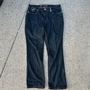 VTG Coogi Black Denim Jeans with Y2K embroidery details womens plus size 20